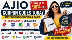AJIO Coupon Codes Today: Save Up to 90% + Extra Discounts on Fashion