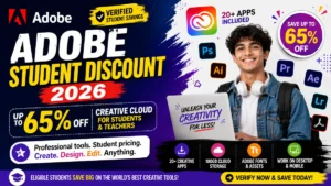 Adobe Student Discount 2026: Get Up to 65% OFF Adobe Creative Cloud for Students