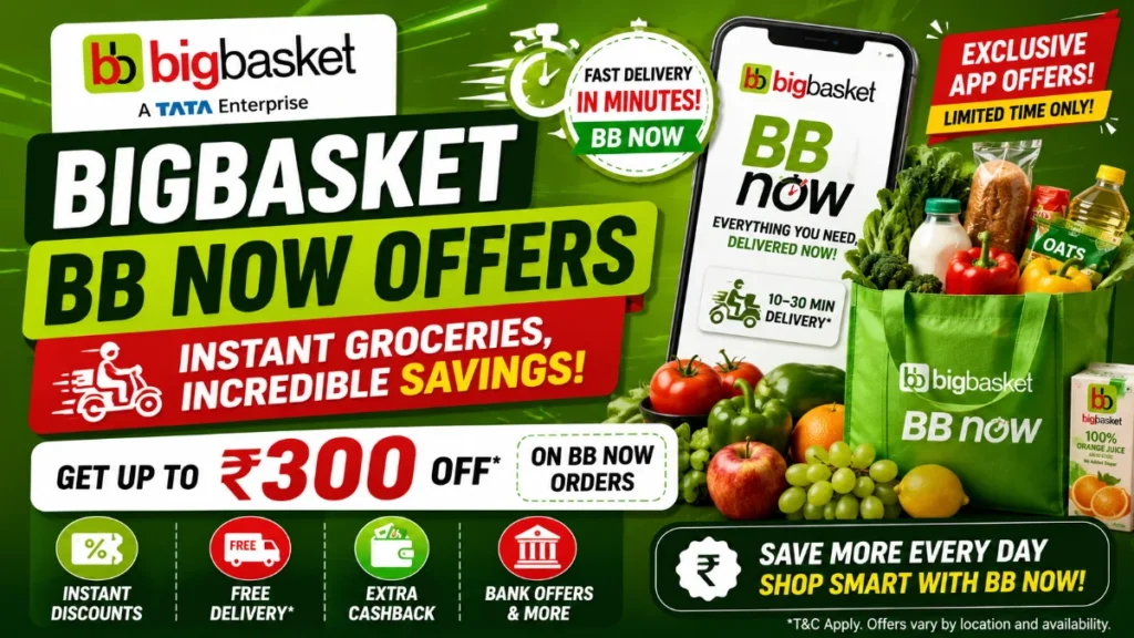 BigBasket BB Now Offers