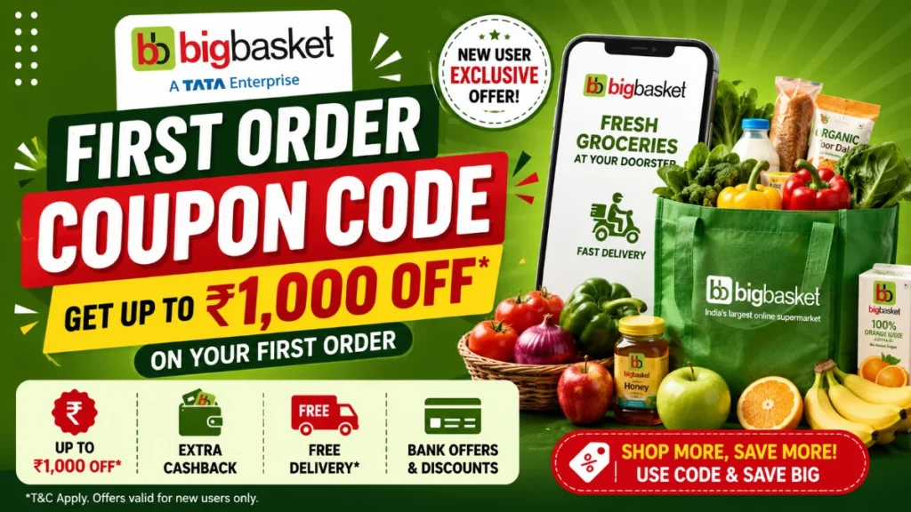 BigBasket first order coupon code