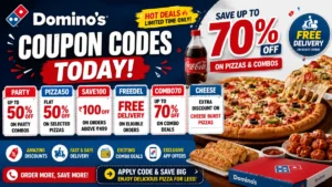 Domino’s Coupon Codes Today: Get Up to 70% OFF + Free Delivery Deals