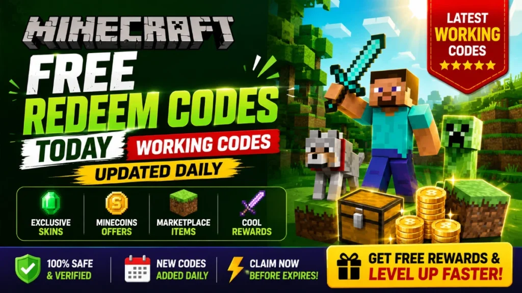 Minecraft Redeem Codes Today